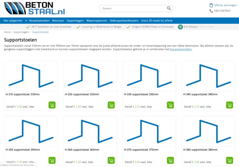 Betonstaal.nl Product Overzicht
